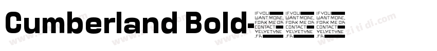 Cumberland Bold字体转换